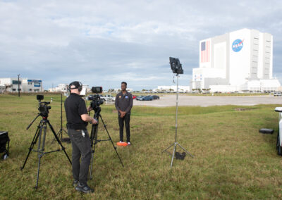 Filming at KSC Press Site