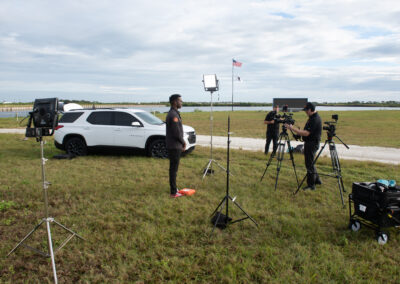 Filming at KSC Press Site