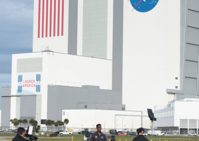 Filming at KSC Press Site