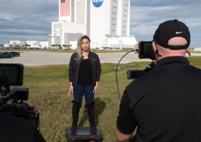 Filming at KSC Press Site