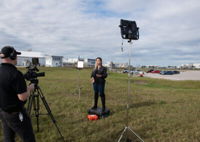 Filming at KSC Press Site