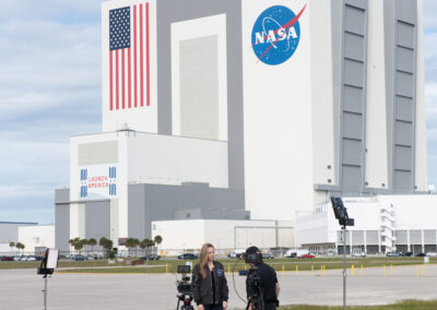 Filming at KSC Press Site