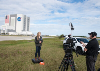 Filming at KSC Press Site