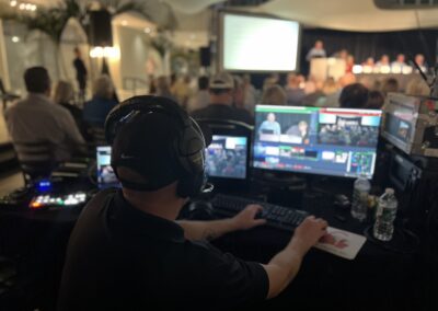 Behind the scenes of a hybrid virtual event produced by Ant Farm Media, Inc.