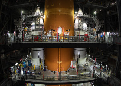 SLS inside of the VAB