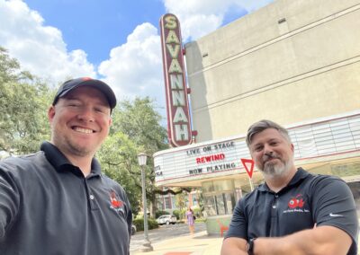 Ant Farm Media team outside Savannah Theater