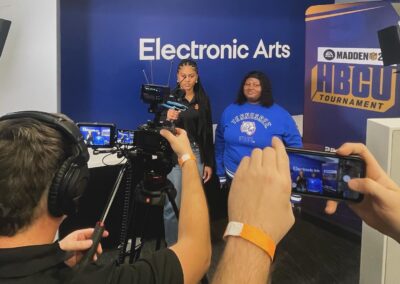 HBCU Students being interviewed from the Game Room