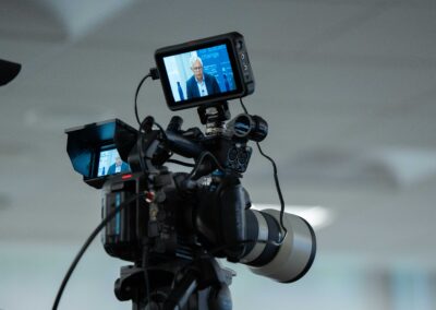 Closeup Camera for Virtual Hybrid Town Hall Meeting